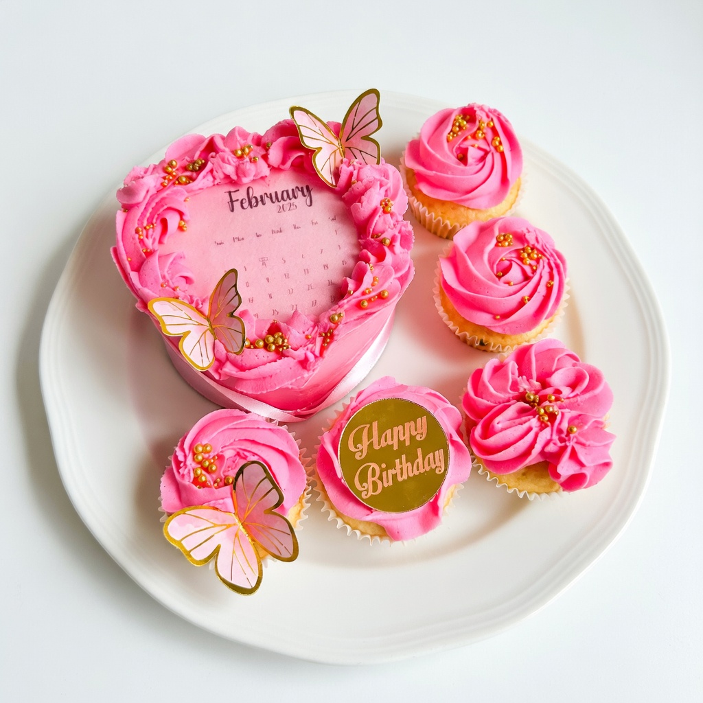 Pink Butterfly Birthday Set