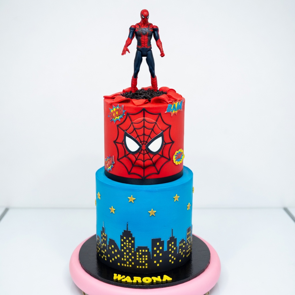 Spiderman City Cake